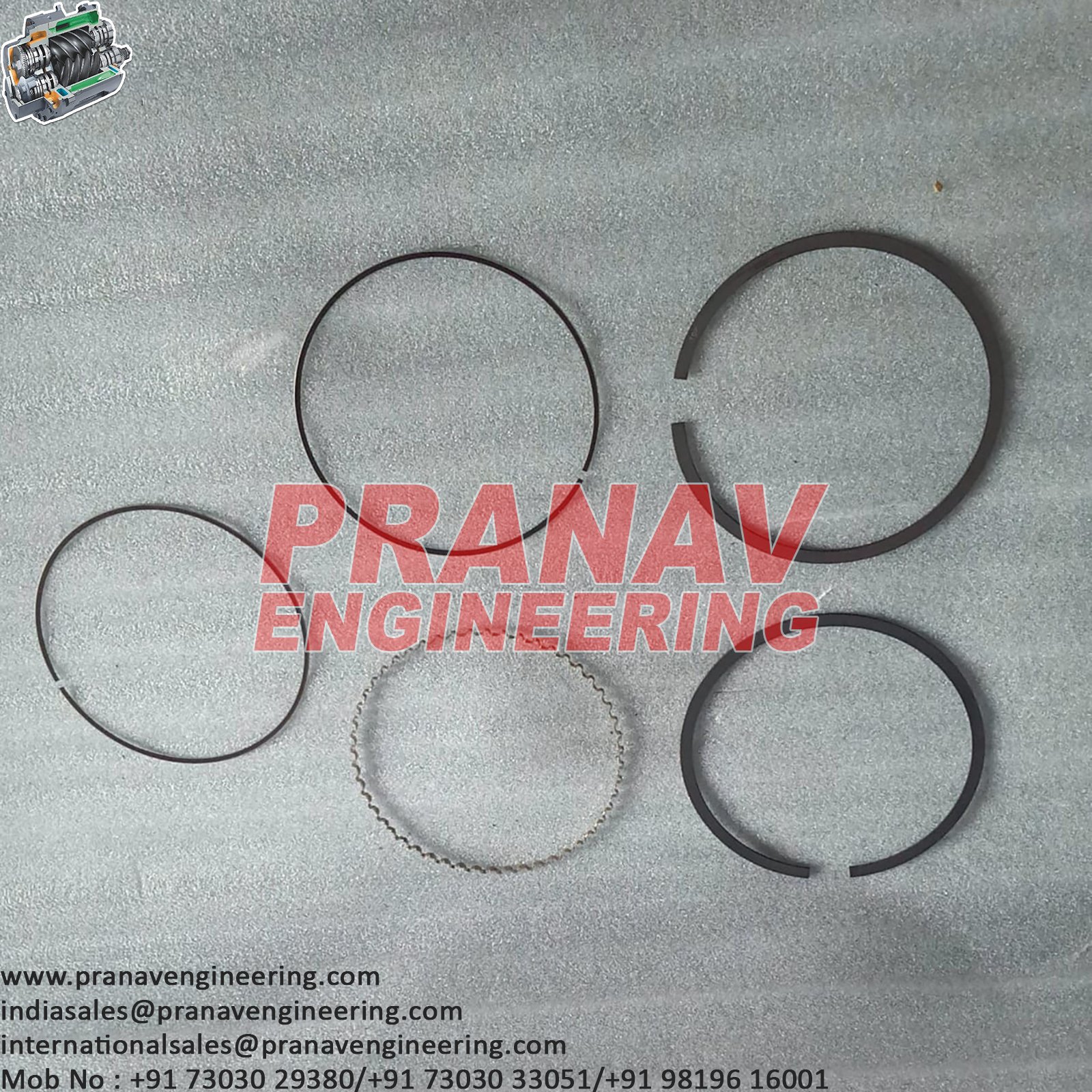 PISTON RING SET-32307100