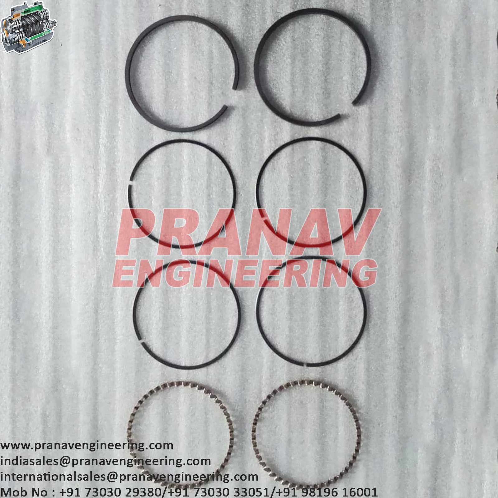 PISTON RING SET-X1457T14